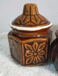 Vintage Ceramic Jar with Lid