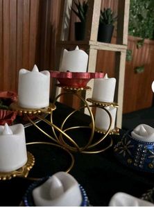 Elegant Shining Golden 5 Diya For A Special Look