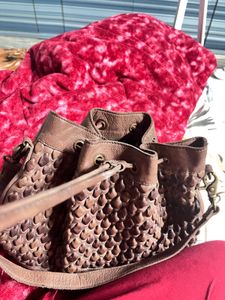 Stylish Brown Leather Hobo Bag