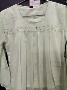 Light Green Embellished top