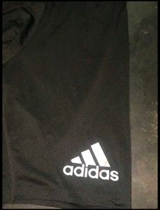 Adidas Black Shorts with Stripes