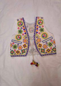 Embroidered handmade Ethnic white navratri Jacket