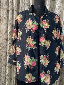 Floral Print Button-Up Shirt