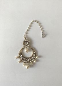 Pearl Kundan Maang Tikka