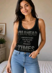 D&G Studded Black Tank Top