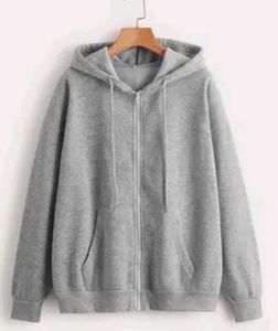 Gray Zip-Up Hoodie