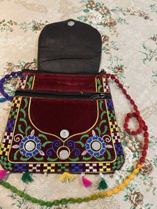 Boho Elephant Embroidered Sling Bag