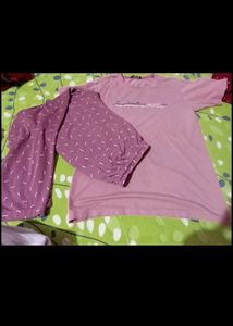 Cute Pink T-Shirt and Pants Set