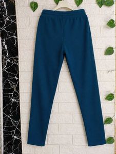 Teal Blue Joggers with White Logo