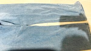 Distressed Blue Denim Jeans