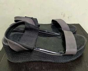 Stylish Black Platform Wedge Sandals for Women