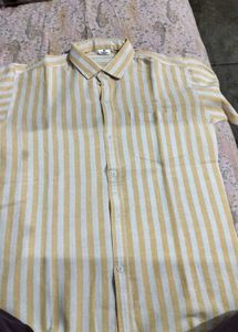 Men's Striped Short Sleeve Shirt SIZE-M(38)