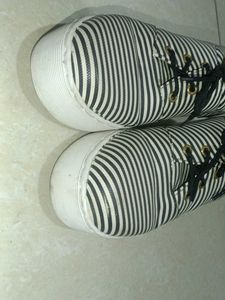 Striped Canvas Sneakers