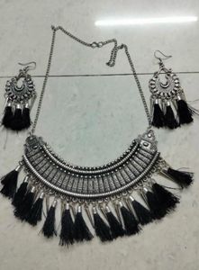 Navratri set of 10 Oxidized Silver jewellery se
