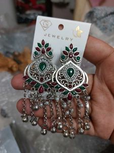 Stunning Oxidized Jhumka Earrings