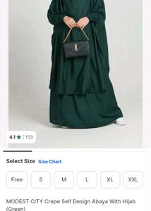 Elegant Green jilbab Abaya Gown