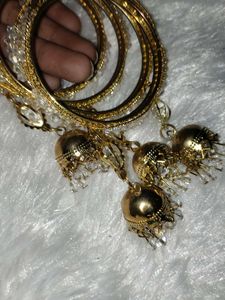 Golden Jhumka Bangles