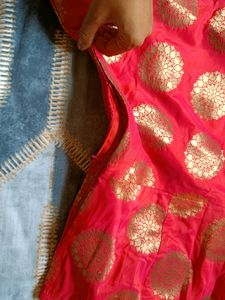 Red And Golden Ethnic Gown