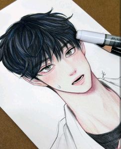 Handmade Drawing of A Frictional Character