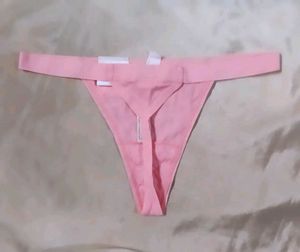 Auden Pink Thong Panty sez S