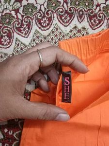Orange Colour Pent N Langi