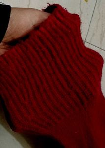 Burgundy Off-the-Shoulder Sweater