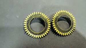 Antique Gold Sunburst Earrings