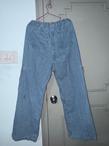 Light Wash Cargo Jeans