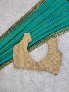 Elegant Teal Saree Blouse