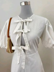 White Bow Romper