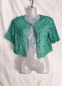 CYAN GREEN SHRUG