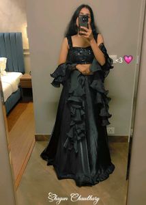 Elegant Ruffled Lehenga Choli Set