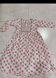 White &amp; Black Abstract Print Dress