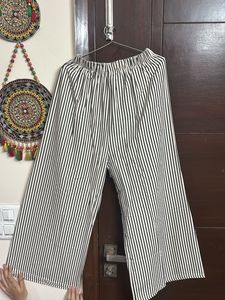 Striped Wide Leg Trouser Pants