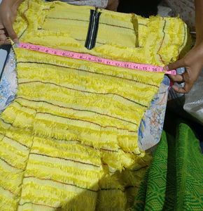 Yellow Textured dress