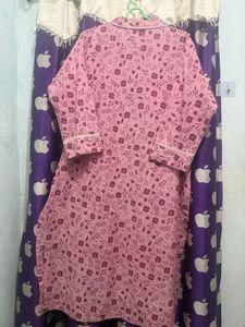 Pink Floral Kurta set