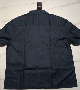 Men's Navy Blue Short Sleeve Shirt