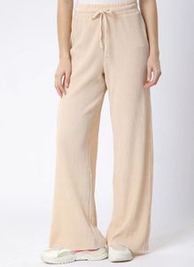 Ribbed Wide-Leg Pants