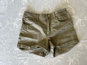 Y2k Khaki High-Waisted Shorts