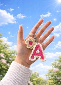 Handmade Crochet Keychain (Any letter