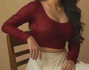 Maroon Full Sleeves Blouse