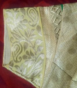 Gold Stitched Blouse With Lining