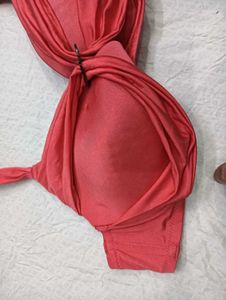 Coral Ruched 🤎Bikini Top