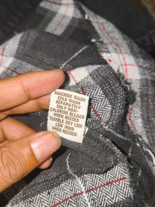 Vintage Havana Plaid Flannel &amp; Denim Mix Overshirt