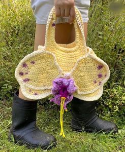 Handmade Crochet Orchid Bag