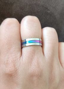 Set Of 3 Rainbow Alloy SterlingSilver Plated Rings