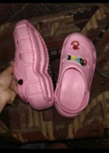 Cute Pink Clogs with "Love" Charm