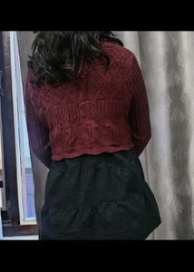 Maroon Turtleneck Sweater