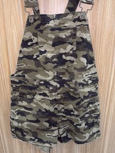 Camouflage Denim Overalls