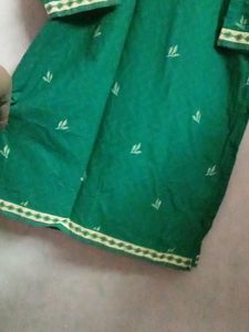 Womens Green Kurta Straight